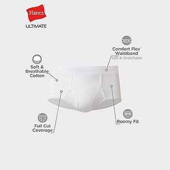 Fruit of the Loom Men's Tall Tag-Free Underwear, Big Man-Brief-3 Pack  White, 4X