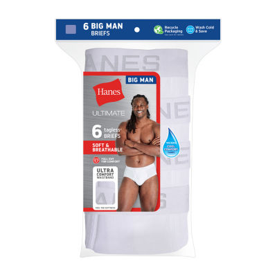 Hanes 6 Pack Briefs Big and Tall