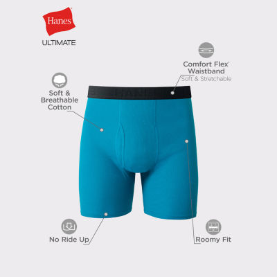 Hanes Big and Tall Mens 4 Pack Boxer Briefs