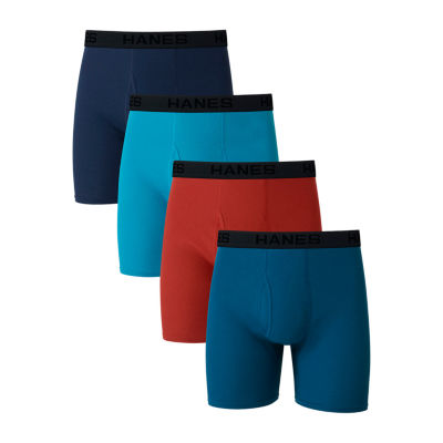 Hanes Ultimate Comfort Blend Mens 4 Pack Boxer Briefs