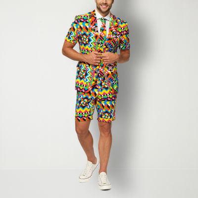 Opposuits Men's Slim Fit Summer Short Suit & Tie Set