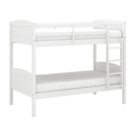 Alexis Twin Over Twin Bunk Bed, One Size, White