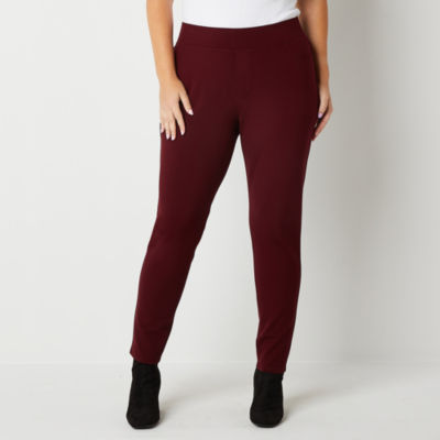 Calvin Klein Stretch Ponte Slim Tapered Leg Pull-On Pants