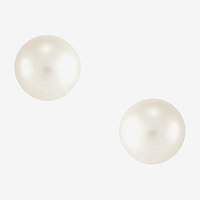 Certified Sofia™ 10K Gold 8-8.5mm Cultured Freshwater Pearl Stud Earrings