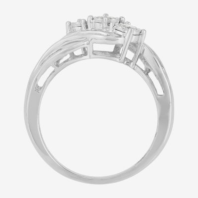 Love Lives Forever 1/2 CT.T.W. Round White Natural Diamond 10K Gold 3-Stone Ring