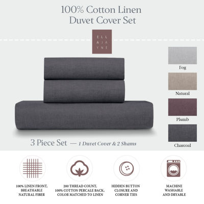 Ella Jayne Linen Cotton 3-piece Duvet Cover Set