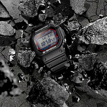 Casio® Mens G-Shock Black/Black Square Strap Watch Casio® Mens G-Shock Black/Black Square Strap Watch