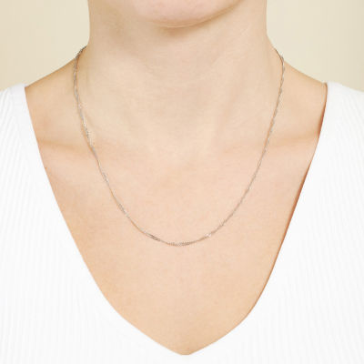 Silver Reflections Pure Silver Over Brass 18-24" Chain Necklace