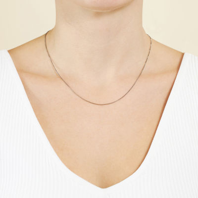 Silver Reflections Pure Silver Over Brass 16-24" Box Chain Necklace