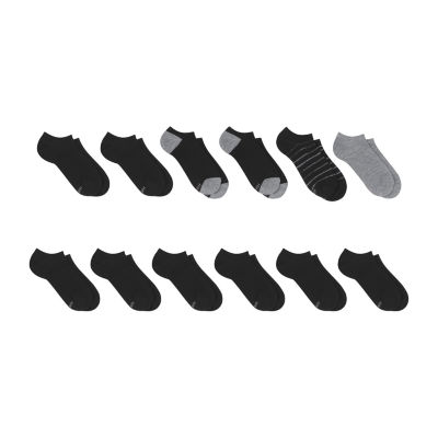 Hanes Lightweight Womens Multi-Pack 12 Pair Plus Tall No Show Socks