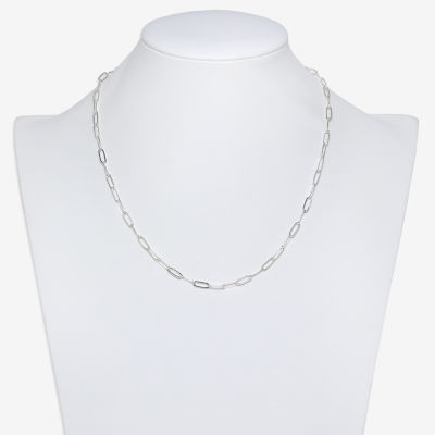 Mixit Hypoallergenic Silver Tone 18 Inch Paperclip Chain Necklace