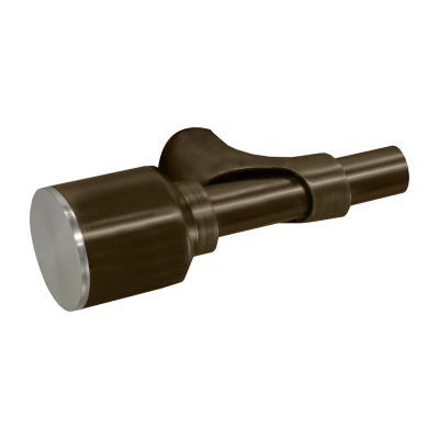 Thermaplus Gun Metal Cap Finial 1 Adjustable Curtain Rod