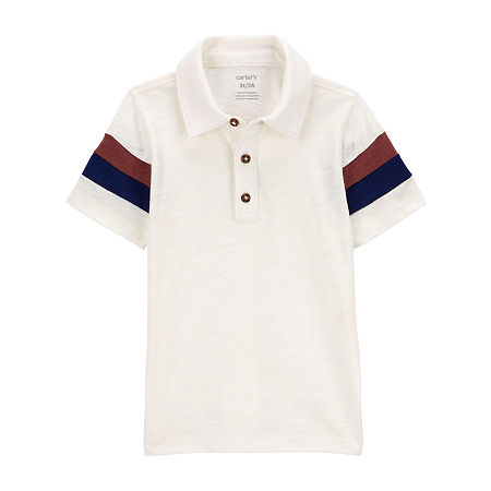 Carter's Toddler Boys Short Sleeve Polo Shirt, 2t, White