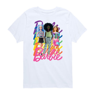 Big Girls Crew Neck Short Sleeve Barbie Graphic T-Shirt