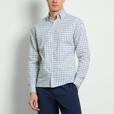 Van Heusen Mens Slim Fit Long Sleeve Checked Button-Down Shirt