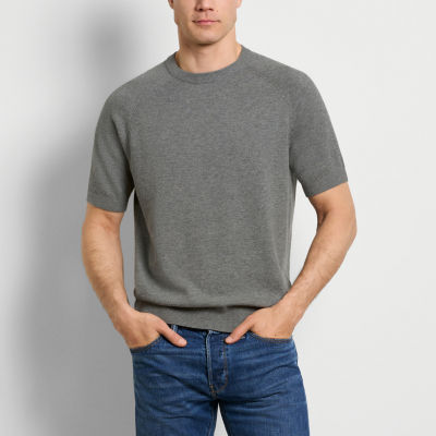 Van Heusen Mens Crew Neck Short Sleeve Pullover Sweater