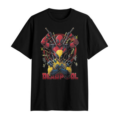 Mens Short Sleeve Deadpool & Wolverine Graphic T-Shirt