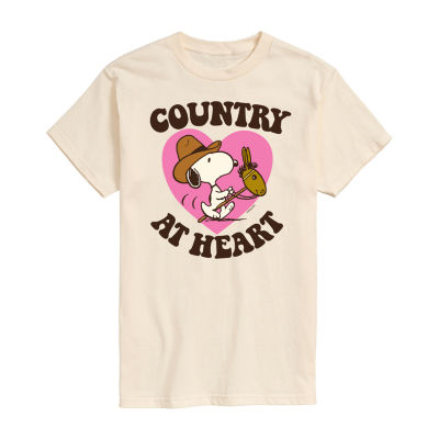 Mens Short Sleeve Peanuts Country At Heart Graphic T-Shirt