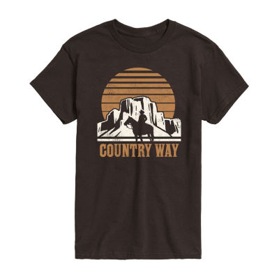 Mens Short Sleeve Country Way Graphic T-Shirt