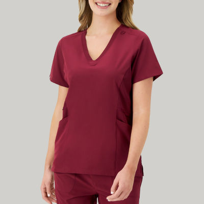 Hanes Womens V Neck Tag Free Short Sleeve Scrub Top