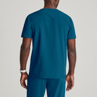 Barco One Bot195 Velocity 2-Pocket Mens V Neck Wrinkle Resistant Short Sleeve Scrub Top