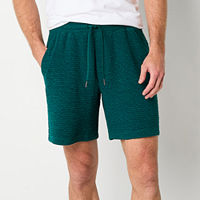 Xersion 9 Inch Mens Mid Rise Workout Shorts, Large, Green