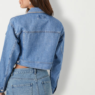 Forever 21 Chambray Lightweight Denim Juniors Cropped Jacket