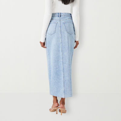 Forever 21 Maxi Asymetrical Womens High Rise Long Denim Skirt-Juniors