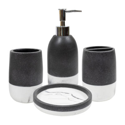 Sweet Home Collection Marble 4-pc. Bath Accessory Set