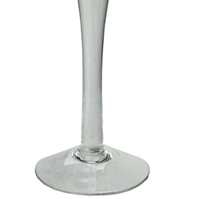12'' Clear Transparent Glass Taper Candle Holder