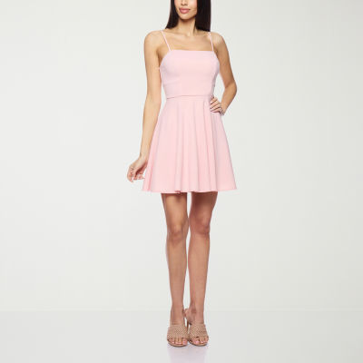 B. Smart Womens Sleeveless Fit + Flare Dress Juniors