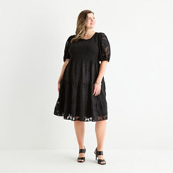 Lace Elbow Sleeve Dresses for Women - JCPenney
