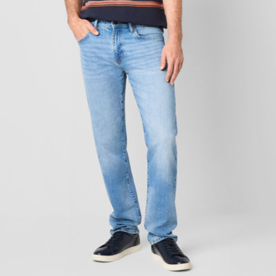 mutual weave Vintage Straight Mens Stretch Fabric Straight Leg Jean