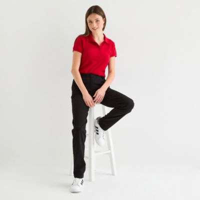 IZOD Womens Juniors Straight Flat Front Pant