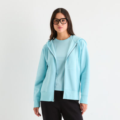 Xersion Womens Oversized Super Soft Fleece Full Zip Hoodie
