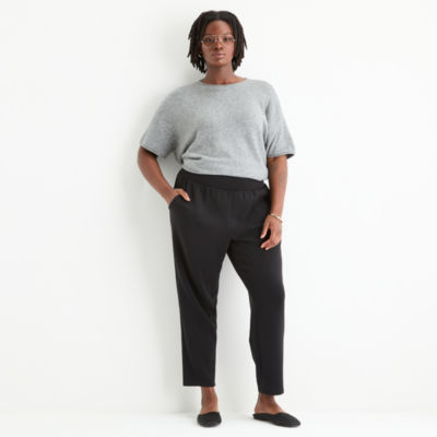 Stylus Womens Tapered High Rise Regular Fit Plus Ankle Pant