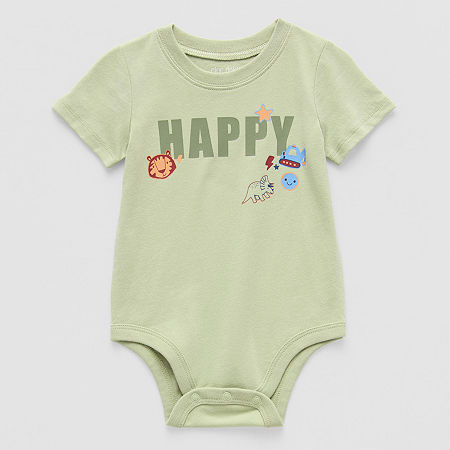 Okie Dokie Baby Boys Short Sleeve Bodysuit, 24 Months, Green