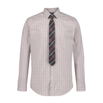 Van Heusen Little & Big Kid Boys Point Collar Long Sleeve Shirt + Tie Set
