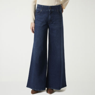 JS Jessica Simpson Womens Wide Leg High Rise Trouser