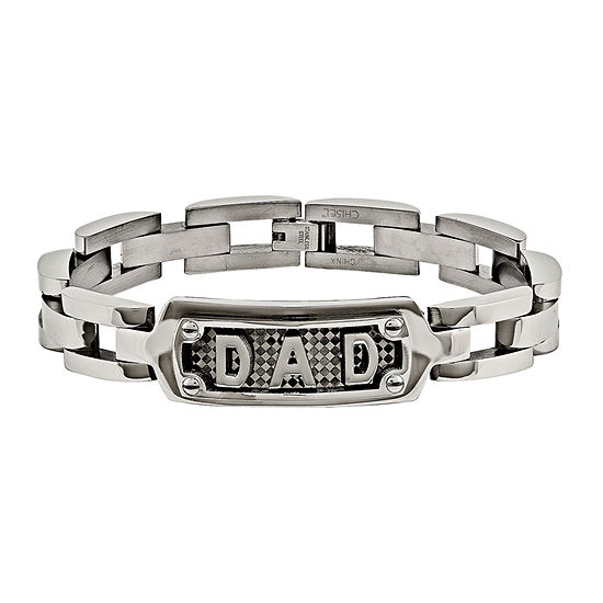 Mens Stainless Steel Dad Chain Bracelet