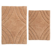 Truly Calm HeiQ AntiMicrobial Memory Foam Bath Rugs- Set of 2