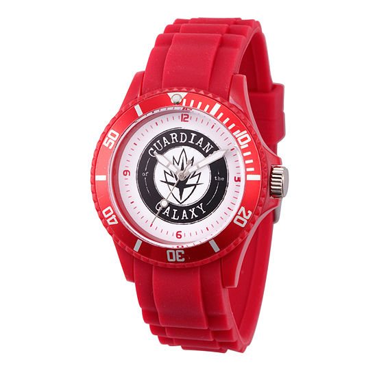 Guardian Of The Galaxy Marvel Mens Red Strap Watch Wma000108