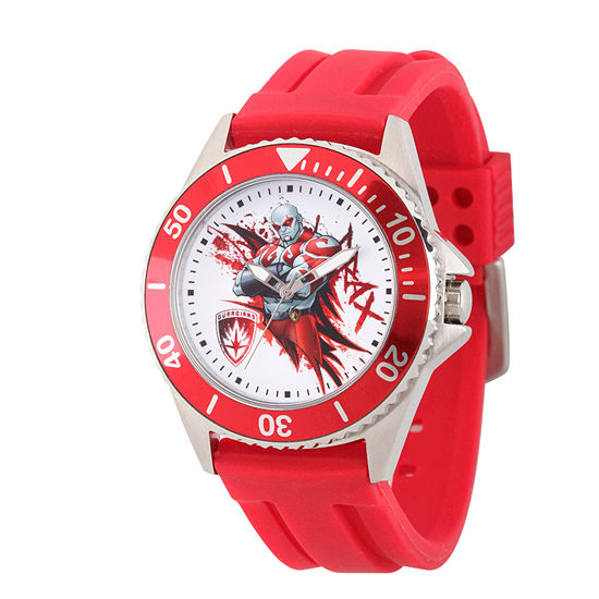 Guardian Of The Galaxy Marvel Mens Red Strap Watch Wma000123