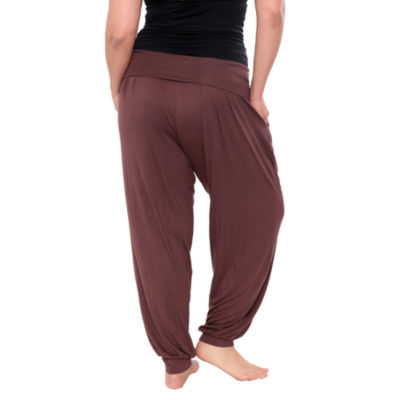White Mark Harem Womens Cuffed Plus Knit Jogger Pant