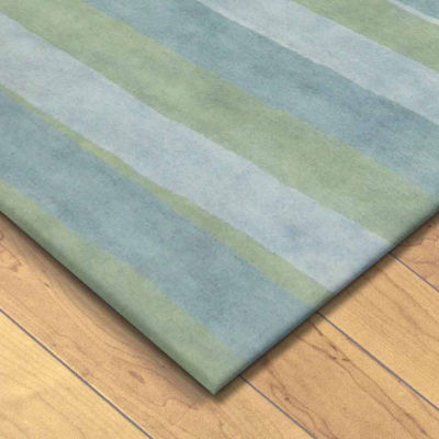 Liora Manne Piazza Stripes Hand Tufted Wool Indoor Rectangular Runner