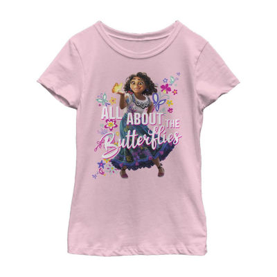 Little & Big Girls Disney Crew Neck Short Sleeve Encanto Graphic T-Shirt