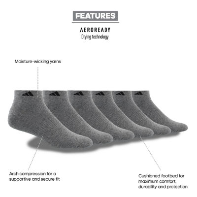 adidas 6 Pair Low Cut Socks Mens