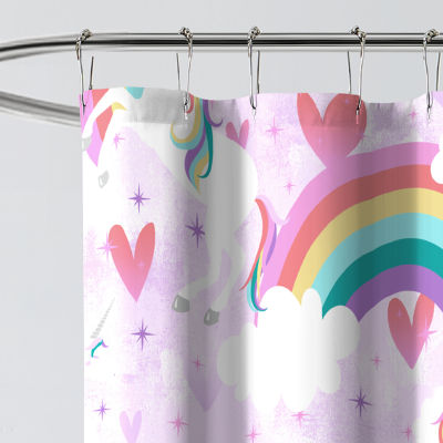 CHF Unicorn Rainbow Shower Curtain