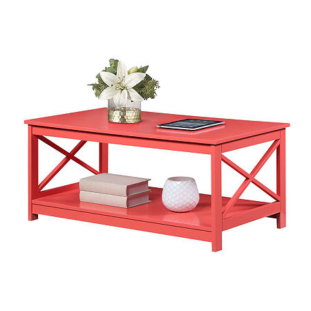 Oxford Coffee Table With Shelf, One Size, Pink