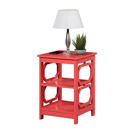 Omega End Table, One Size, Pink